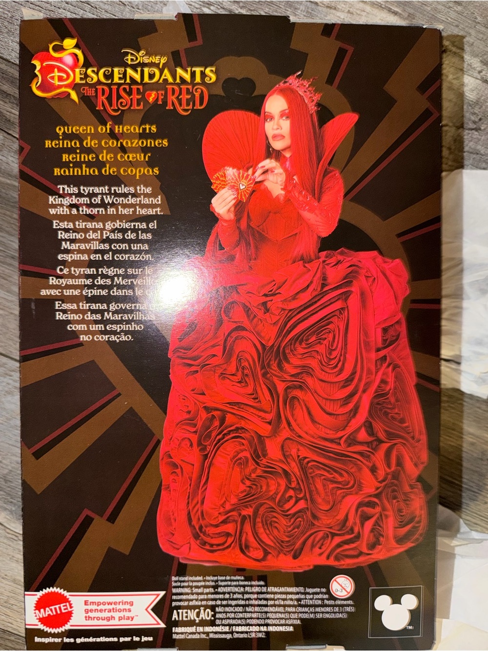 Mattel Queen of Hearts Red Swirl Maxi Skirt